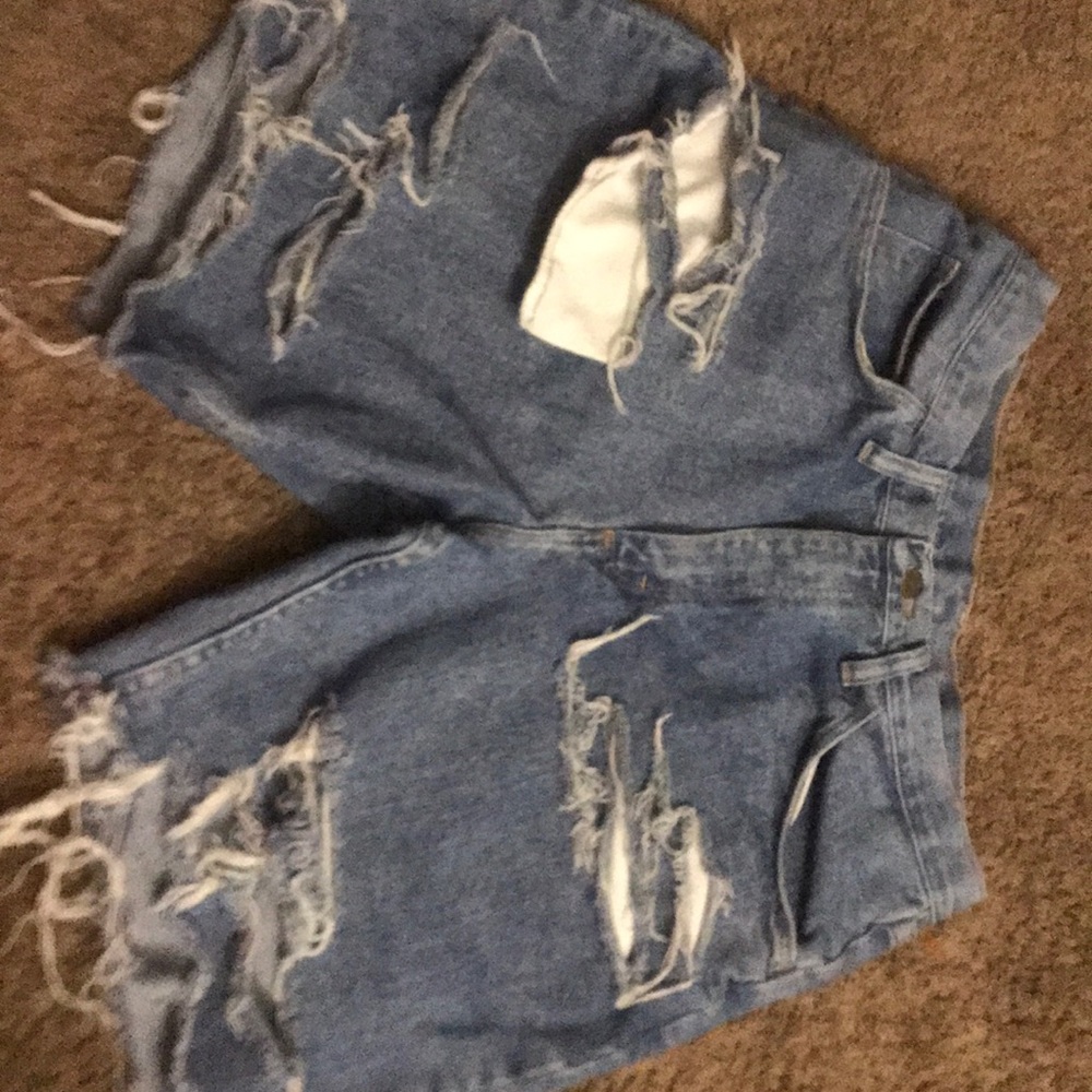 Vintage High Waisted Distressed Shorts
